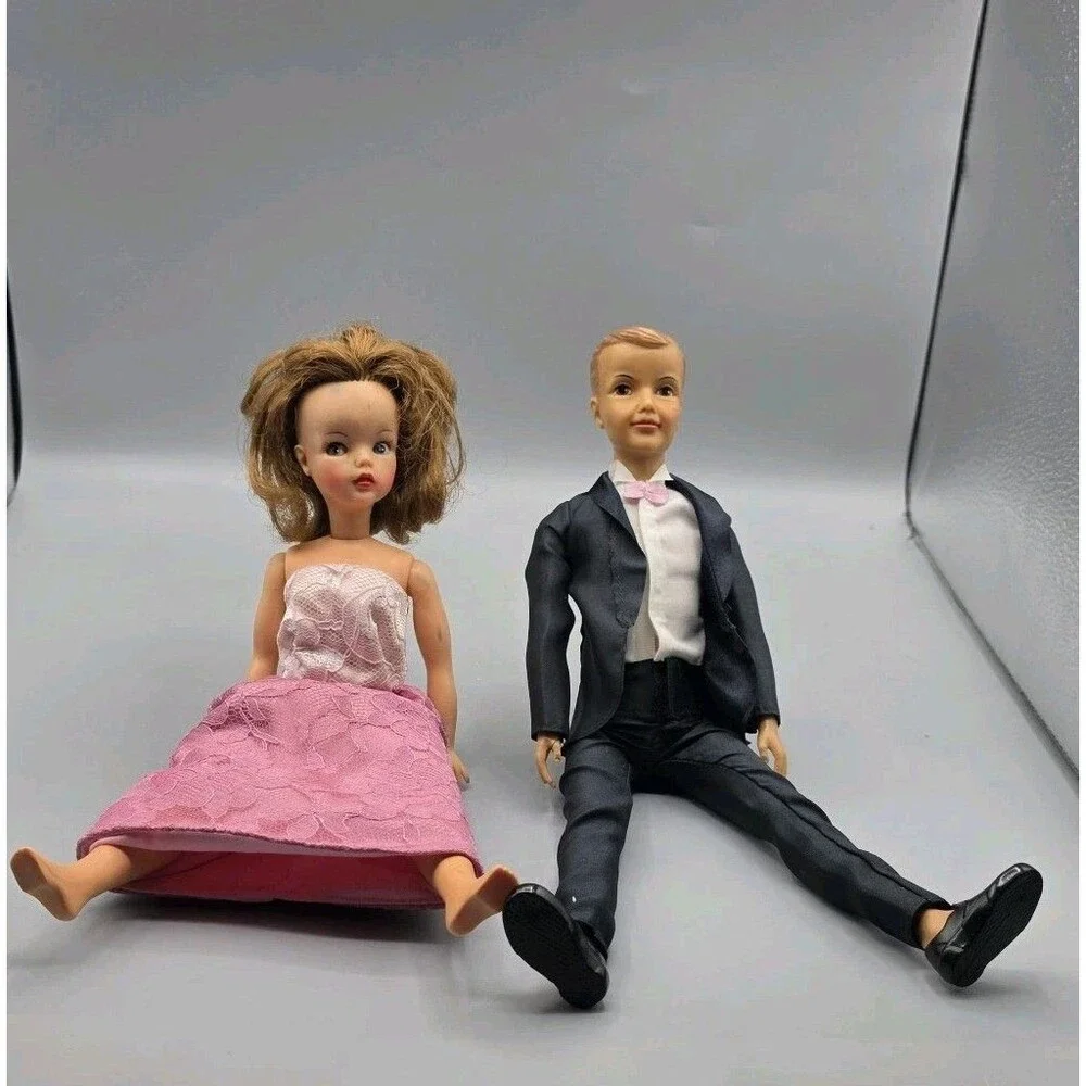 Vintage Ideal Tammy Doll and Ted Lot 1960s Fashion Dolls Groom READ